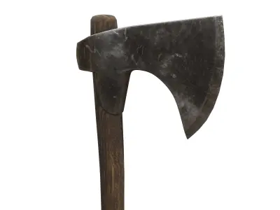 Ax Medieval Low-poly 3D model get
