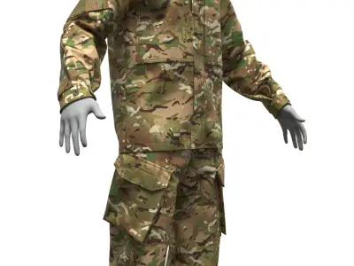 UK MTP PCS Combat Uniform - Marvelous Designer 3D model