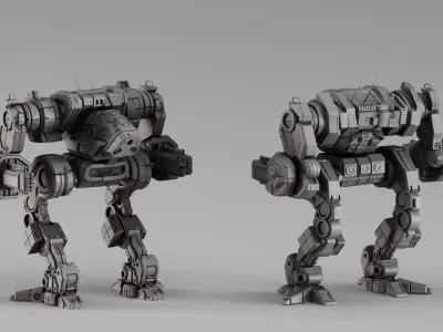 S00038 Heavy Sci-Fi Mech Walker 3D print model