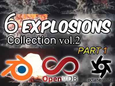 VDB Animated Explosion Pack vol2 Part1