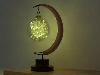 Antique night lamp  for decoration low poly Low-poly 3D model