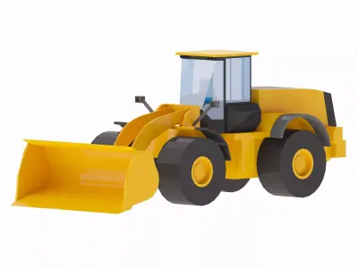 Loader Construction M892 Simplified Low-poly 3D model