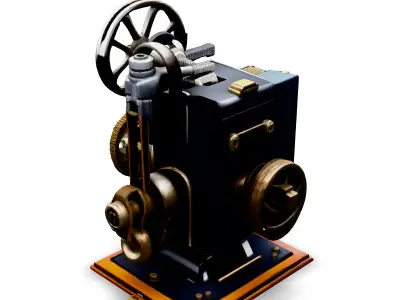 Vintage Film Projector 3D Model Low-poly 3D model