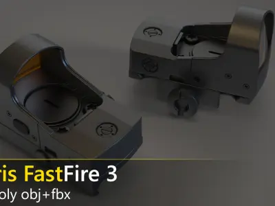 Fastfire 3 Red Dot Sight - highpoly 3D model