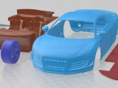 Audi R8 LMX 2015 Printable Car  3D print model