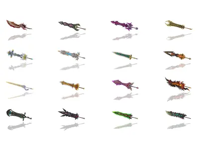 48 Greatswords Collection 3D Model Pack