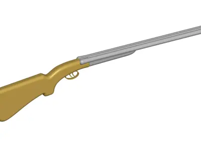 Double barreled shotgun 3D model