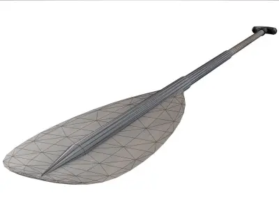 Boat Paddle Low-poly 3D model