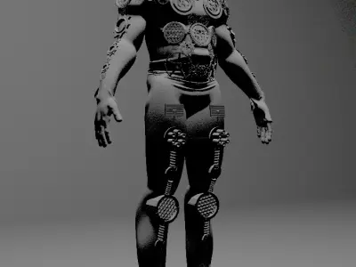 Cyborg character fantasy 007 Free 3D model