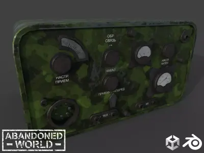 Radio Military North Low-poly 3D model