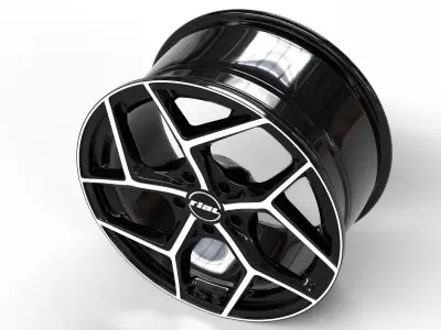 Rim Rial Black 01 Low-poly 3D model