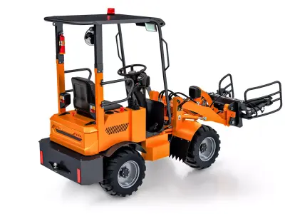 Bale Loading Machine  Industrial Recycling Asset 01 Low-poly 3D model