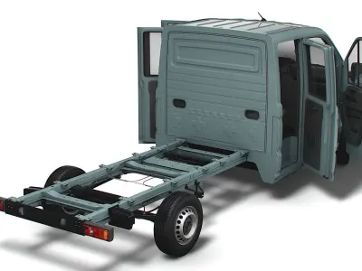 VW Crafter Chassis DoubleCab L2 HQInterior 2023 3D model