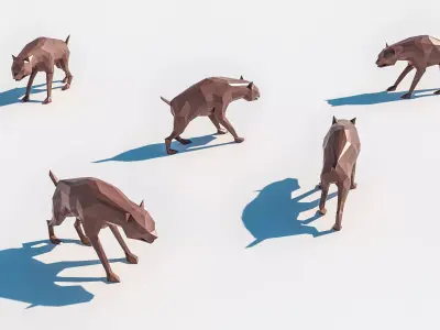 Lowpoly Hyena 001 3D model