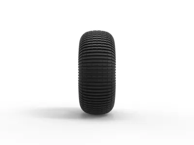 Dune buggy rear tire 21 Scale 1 to 25 3D print model