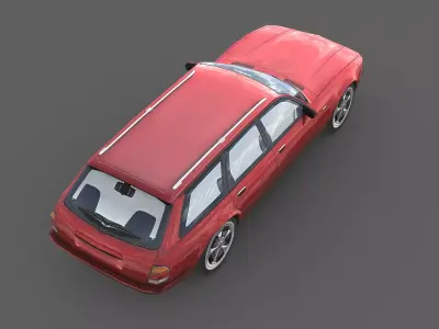 Vintage Performance Wagon Low-poly 3D model