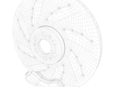 Brake Disc with Caliper 3D model