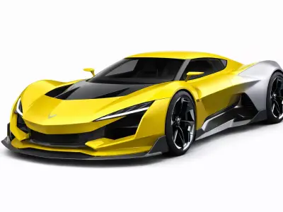 Concept Premium Hyper Vehicle Futuristic Ultra Performance 02 3D model