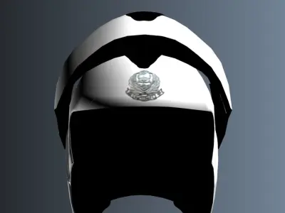 Traffic police helmet Low-poly 3D model