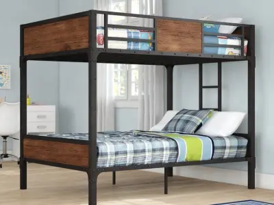Sousanna Full Over Full Bunk Bed 3D model