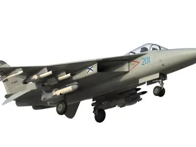 Yak-201 VTOL fighter 3D model