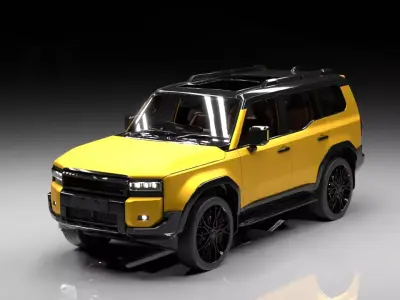 Modern Luxury SUV Rigged High Poly Realistic OffRoad Vehicle 3D model
