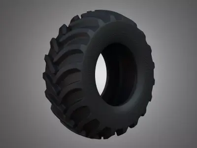 Tractor Tire 001 - One Piece 3D model