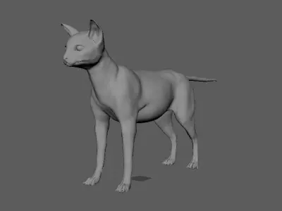 Base Mesh Cat 3D model purchase
