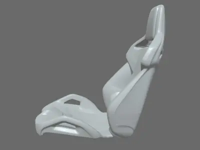 Car Seat 012 Low-poly 3D model