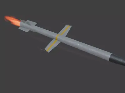 Blender Geometry Nodes Procedural Missile generator 3D model