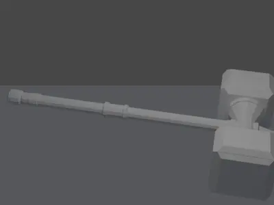 Battle Hammer  Free low-poly 3D model