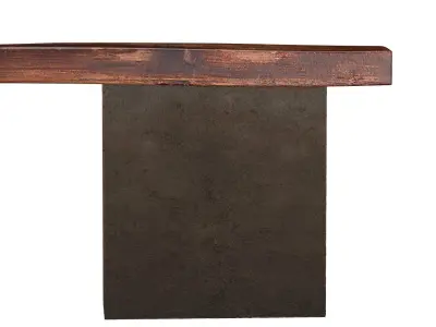 Console table made of wood and concrete 3D model