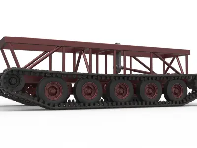 Chassis of Redneck Rave Mud truck on tracks Scale 1 to 25 3D print model