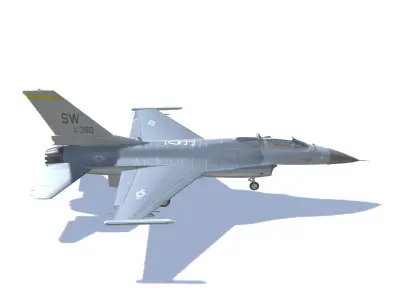 F-16 Fighting Falcon Jet Fighter Aircraft Low-poly 3D model