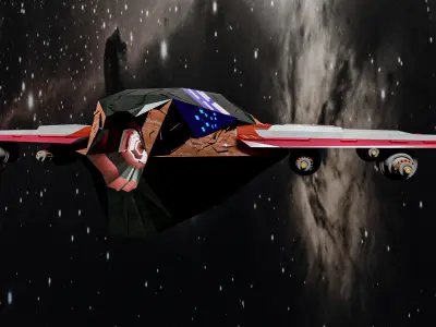 The Spaceship Exterior Low-poly 3D model