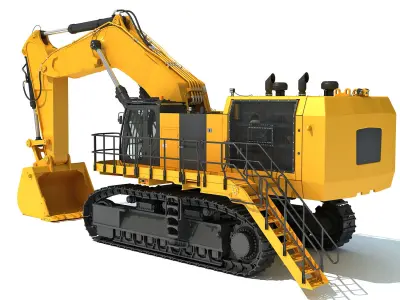 Hydraulic Mining Shovel 3D model