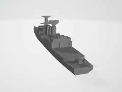 Alistair class guided missile destroyer 3D print model