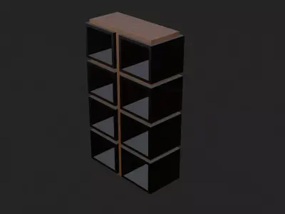 shelf set  3 3D model