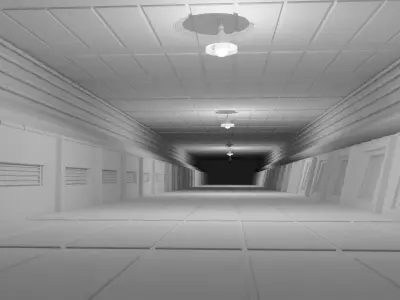 Underground Tunnel - No Material Low-poly 3D model