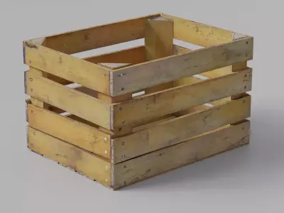 Wood Crate Low-poly 3D model purchase
