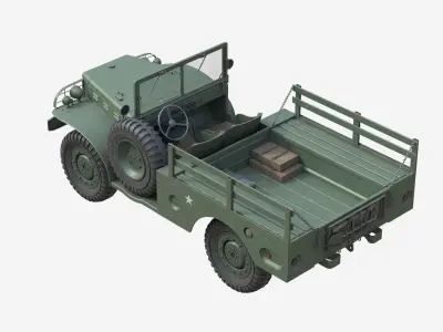 Dodge WC 51 Dodge WC-51 Low-poly 3D model
