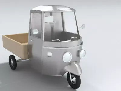 laos 3 Wheel Motorcycle 3D model