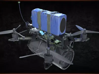 Military Drones Low-poly 3D model