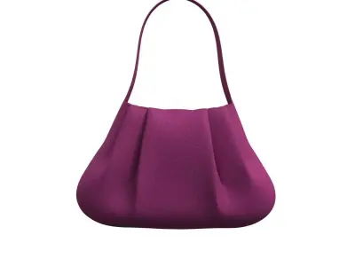 Purple Nylon Mini Pleats Bag 3D model