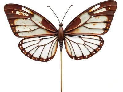 Butterfly Sculpture Model Pack for Art and Decor Low-poly 3D model