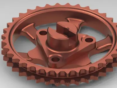 Mercedes benz 646 engine chain wheel Free 3D model