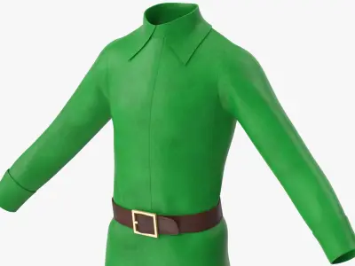  Coat Green with Belt 