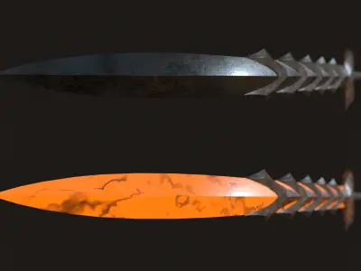 Hells Keeper Sword Low-poly 3D model