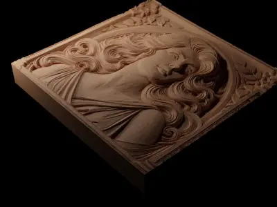 The White Lady CNC 3d Print High Relief Sand Casting 3D print model