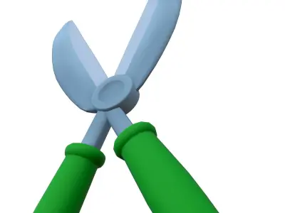 Cartoon Secateurs Low-poly 3D model